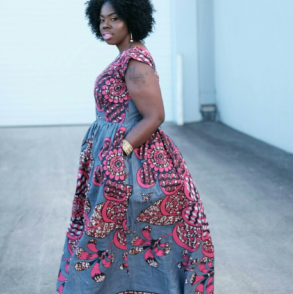 Women African ankara Handmade full length dress